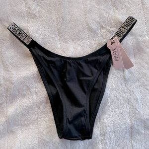 Victoria’s Secret Shine Strap Brazilian Swim Bottoms